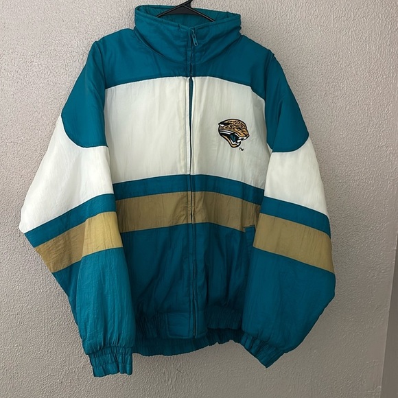 Rare Mens Vintage Locker Line by Russell Jacksonville Jaguars Jacket, Large NFL - Picture 1 of 14